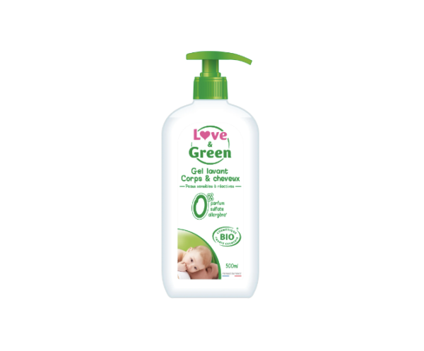 Love and Green | Gel lavant corps & cheveux bio Flacon(s) 500ml