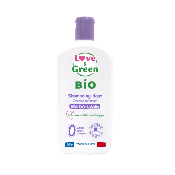 Love and Green | Shampoing doux - certifié BIO Flacon(s) 500ml