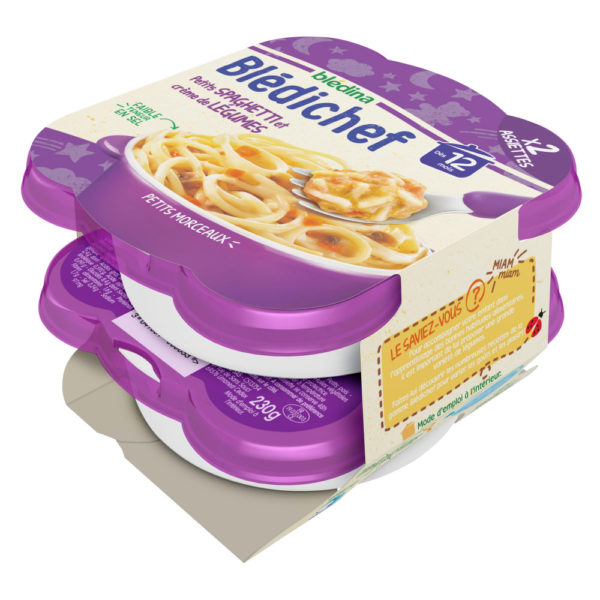 Blédichef crème légumes Bledina Petits spaghetti 2x230g