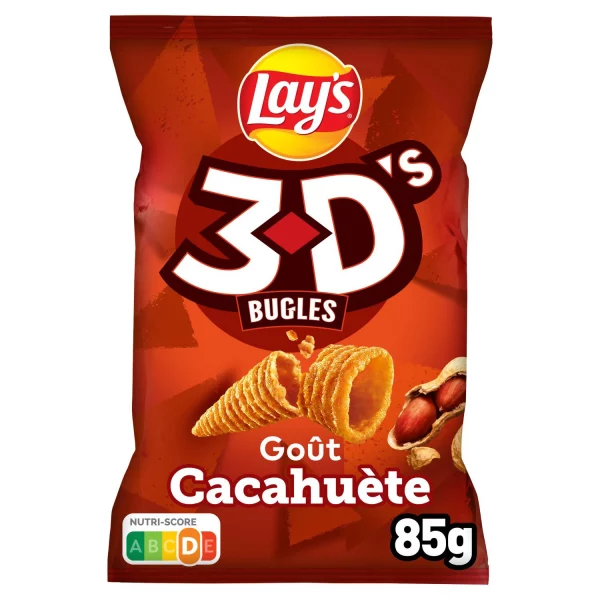 Chips apéritifs saveur cacahuète LAY'S 3D - 85g