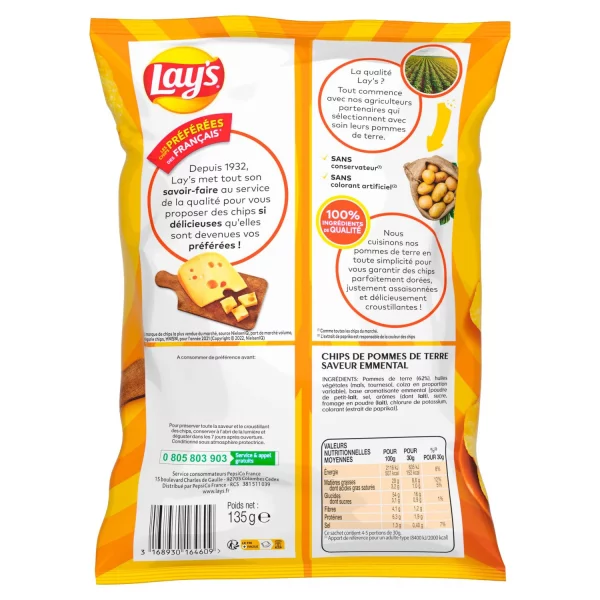 Chips Lays fromage - 130g – Image 2