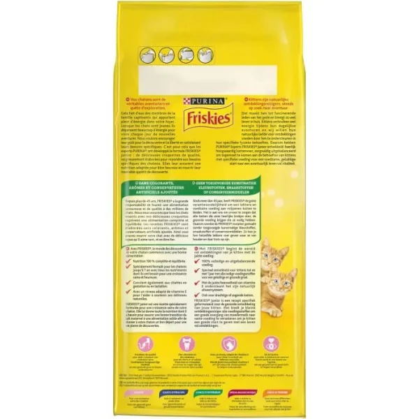 Purina Friskies Croquettes - Au Poulet, aux légumes et au lait - Pour chaton - 2 kg – Image 2