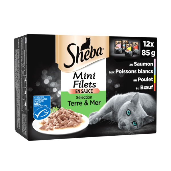 Sheba Terre&Mer En Sauce 12 x 85g - Mini Filets