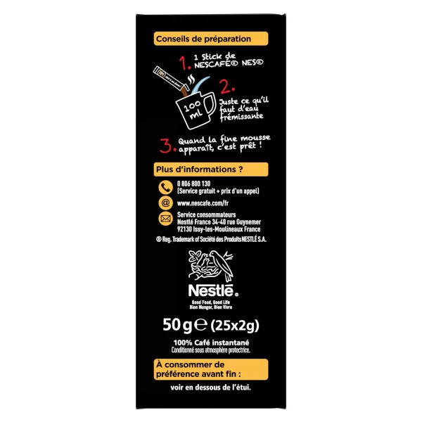 Café soluble Nescafé NES sticks - 25x2g – Image 2