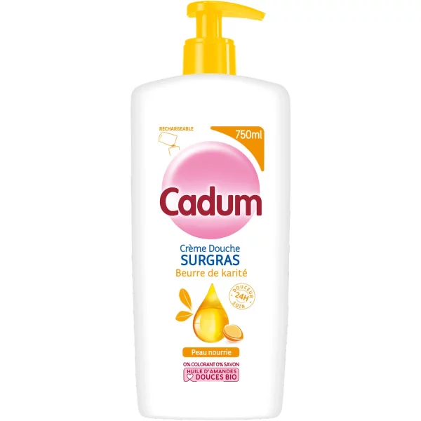 Crème douche surgras karité Cadum - 750ml