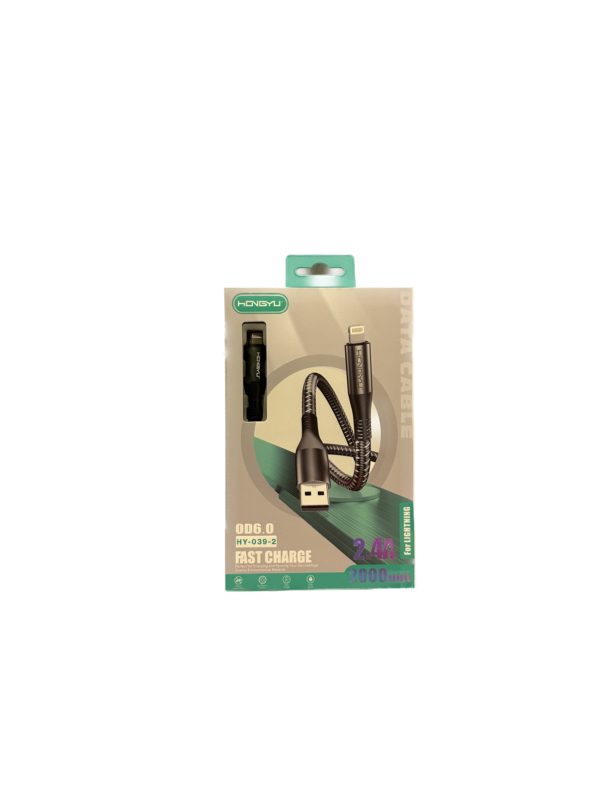 Câble de chargement carbon, FAST CHARGE 66W - 2m
