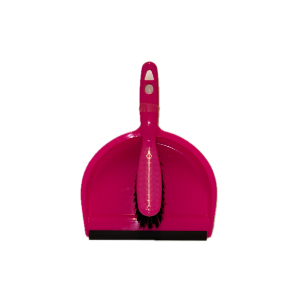 Ramassoire et balayette moderne rose