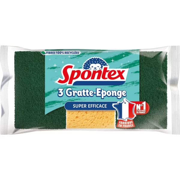 Spontex gratte-éponge super efficace - x3