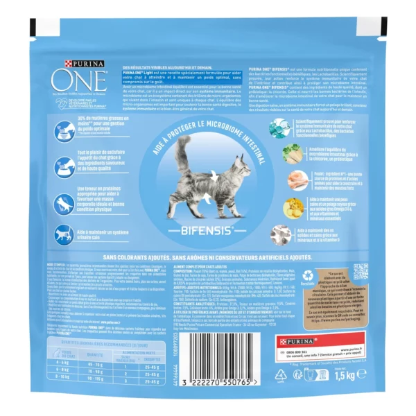Purina ONE Croquettes pour chat Light au poulet - 1,5kg – Image 2