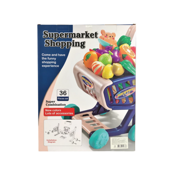 Chariot d'achat avec fruits et légumes 36pc – Image 2